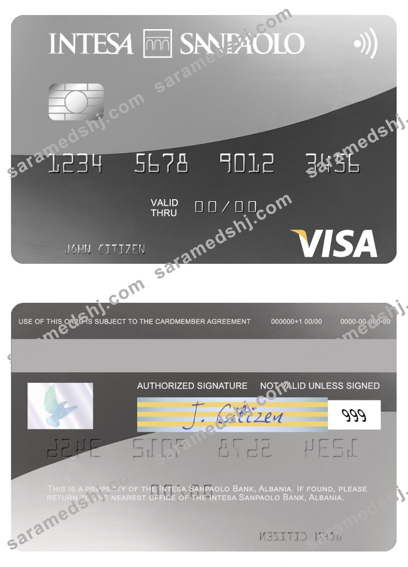 Albania Intesa Sanpaolo Bank visa debit card